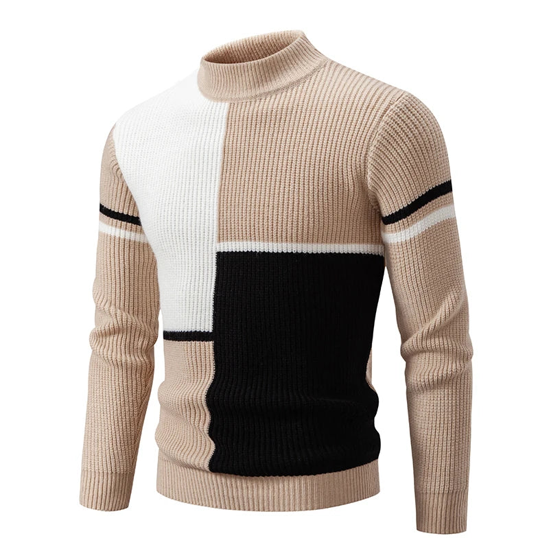 15 Colors Autumn and Winter New Men's Warm Sweater Knitted with Sheep Fleece Sweaters Fashion Pullover Men
