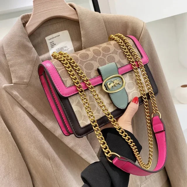 Hot Deal Women'S Shoulder Bag Handbags Luxury Fashion Retro Chain Bag Brand Instagram Versatile Crossbody Small Square Bag