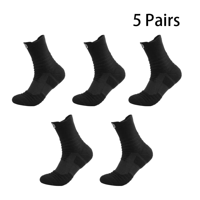 Men's Socks Compression Stockings Breathable Basketball Sports Cycling Socks Moisture Wicking High Elastic Tube Sport Socks