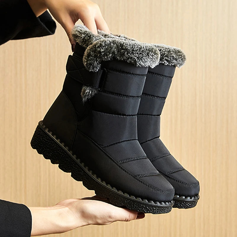Snow Women Boots Soft Women's Boots Platform Ladies Shoes Fur Keep Warm Boots Ladies New Plus Size Botas Mujer Winter Shoes