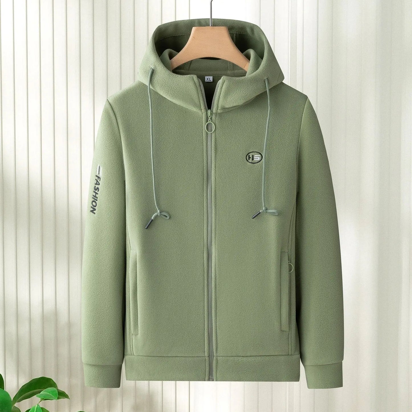 Women Casual Hoodies Printed Letters Warm Polar Fleece Plush Lamb Cardigan Jacket Coat Cashmere Zipper Loose Fit Sweatershirt