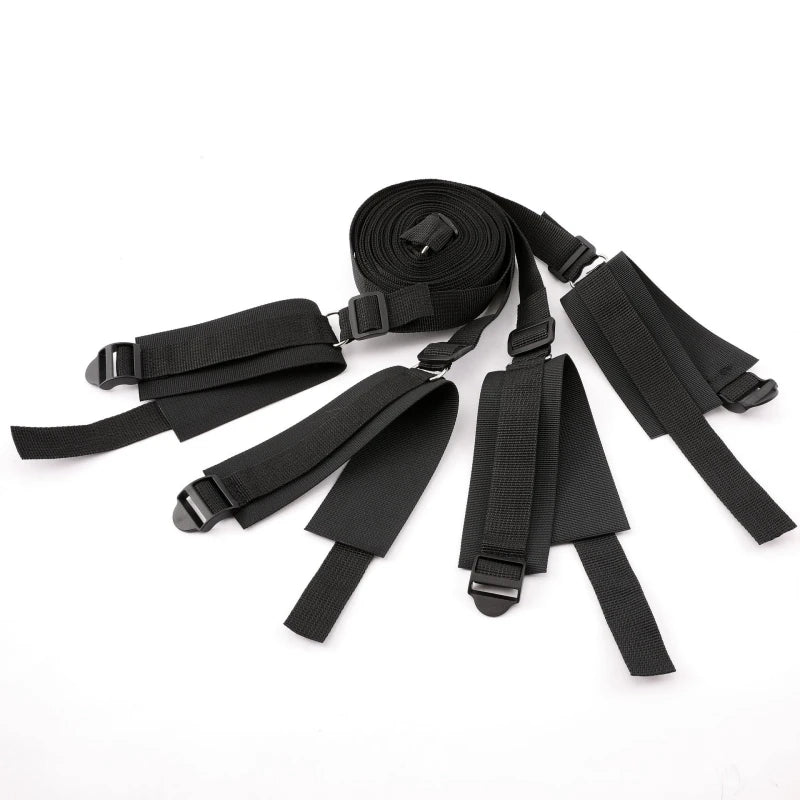 Bed B*ndage Restraint Set Adjustable Wrist Ankle Cuffs Comfortable Couples Handcuffs Adult S*x SM Game Lover Intimate Play Kit