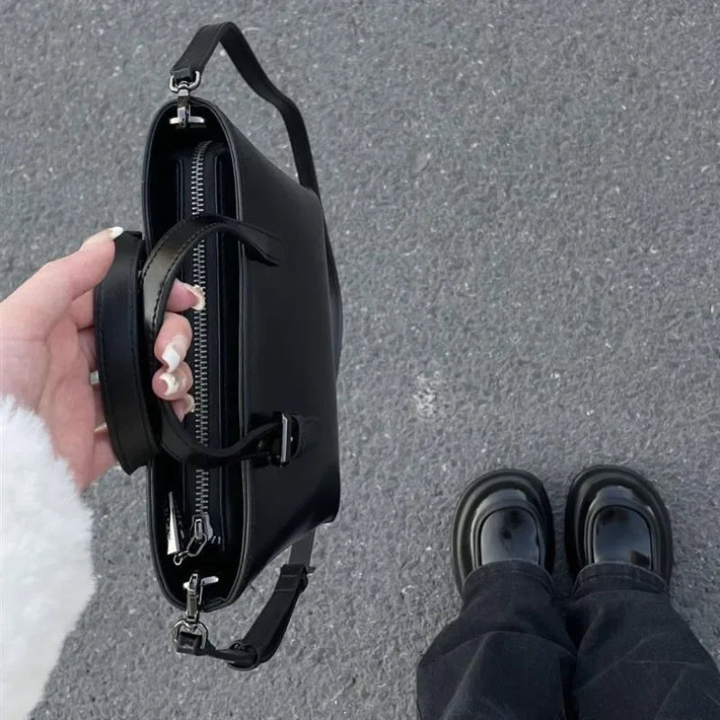 Tote Handbag for Women 2024 New Versatile Korean Niche Bags Retro Small Commuting Hand-held Crossbody Bag