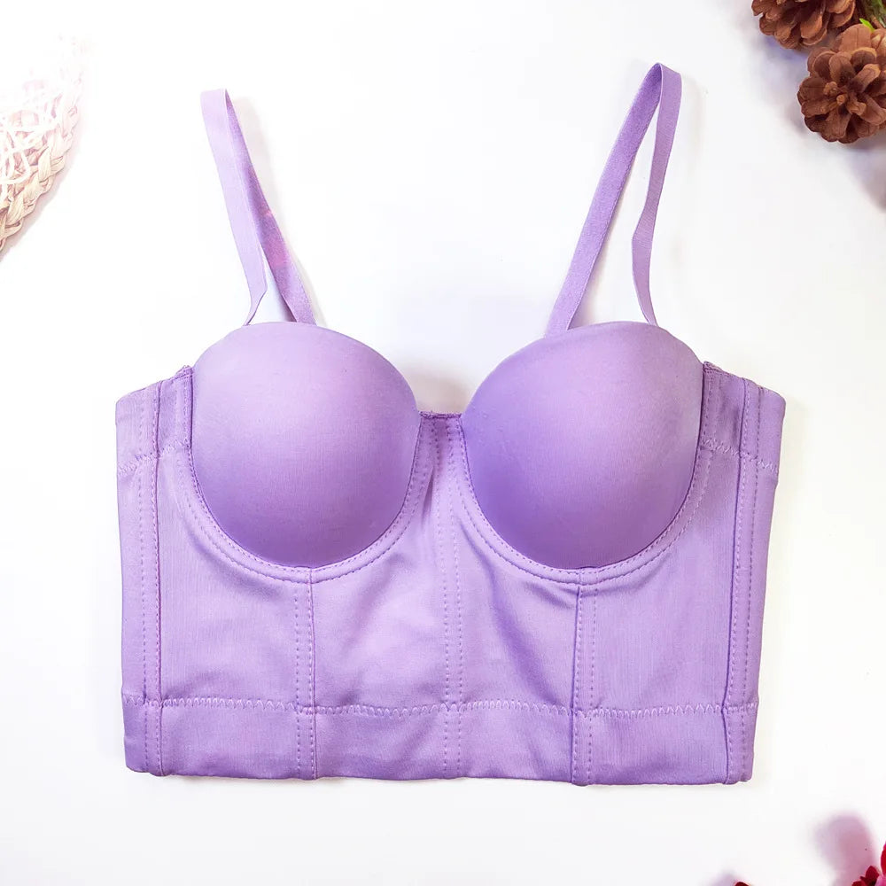 S M L XL 2XL 3XL Fashion Mesh Push Up Bralet Women's Corset Bustier Bra Night Club Party Sexy Cropped Top Vest fashion AW514