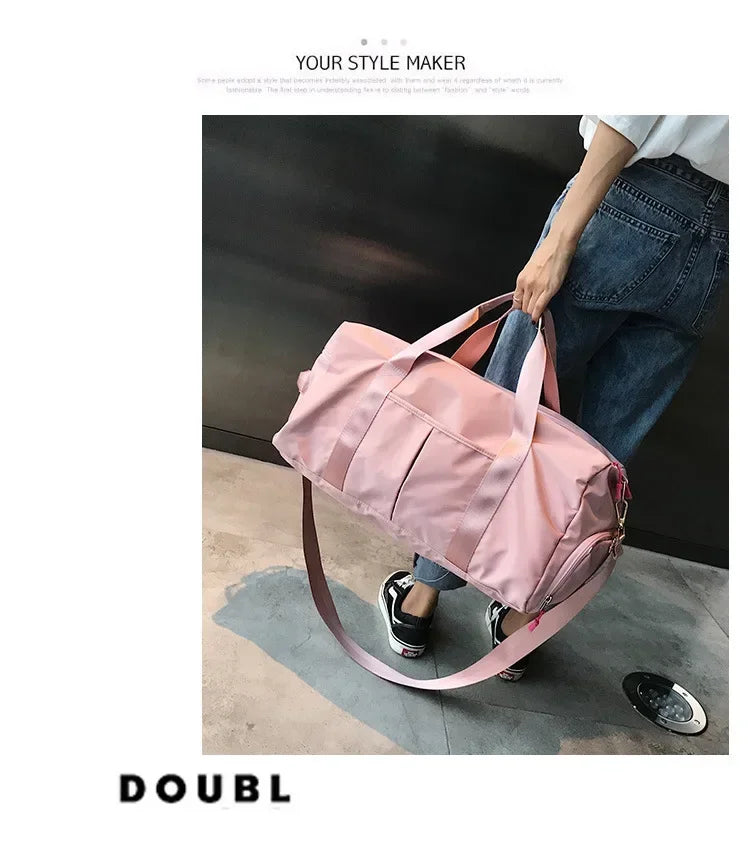 Training Yoga Sporttaschen Fitness Gym Taschen Nass Trocken Separate Gepäcktasche mit separatem Schuhfach Reisetasche Handtasche