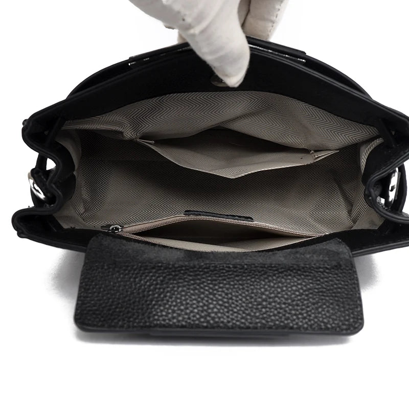 Women Cowhide Genuine Leather Crossbody Bag Lady Fashion Retro Underarm Bags Female Luxury Designer Shoulder Handbag for Ladies