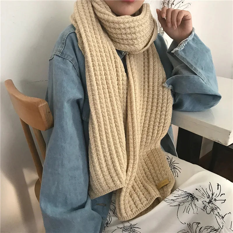 175cm Langer Schal Damen Herbst Winter Hals Warm Gestrickte Schals Einfarbig Häkelschal Wickeln Weibliches Halstuch Gilrs Geschenke