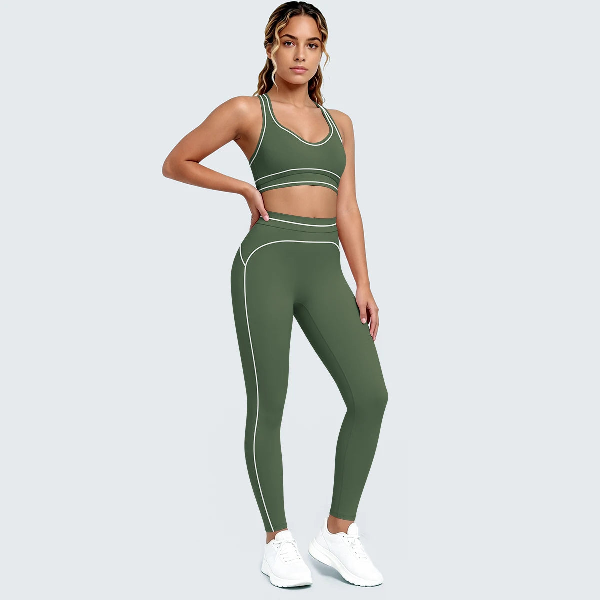 Women Fitness Yoga Sports Set Sexy Beautiful Back Yoga Bra Workout Top Summer Running Sports Bra High Waisted Push Up Yoga Pants