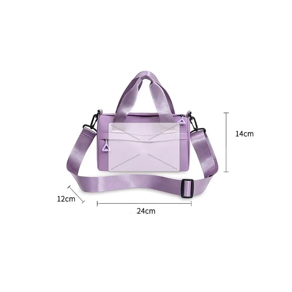 Multi-Purpose 2 in 1 Shoulder Bag Gift Oxford Cloth Solid Color Multi-Zipper Cloth Bag Portable Crossbody