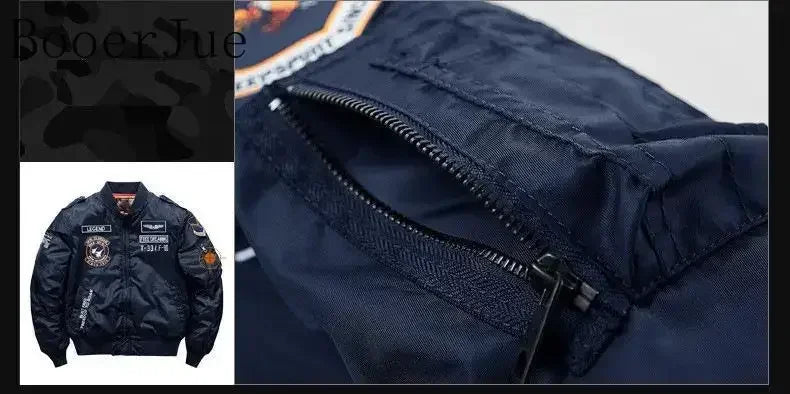 High Quality Military Motorcycle Ma-1 Aviator Pilot Coats Male Baseball Bomber Jackets Winter Hip Hop Thick Warm Jackets Men 6XL