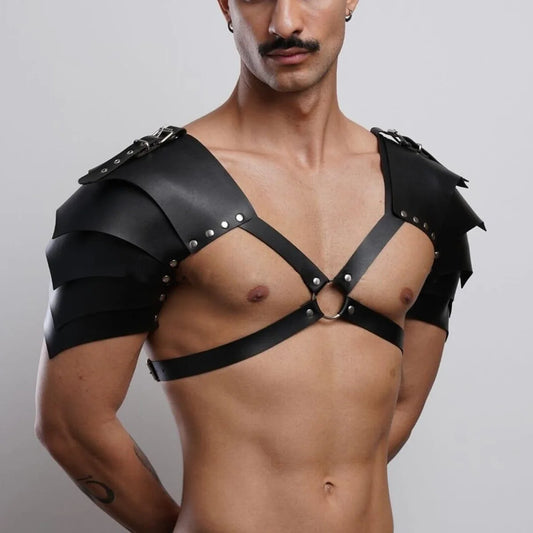 Sexy Men's Harness Pu Leather Gay Chest Harness Bdsm Bondage Leather Cage Lingerie Punk Rave Erotic Accessoly Fetish Clothing
