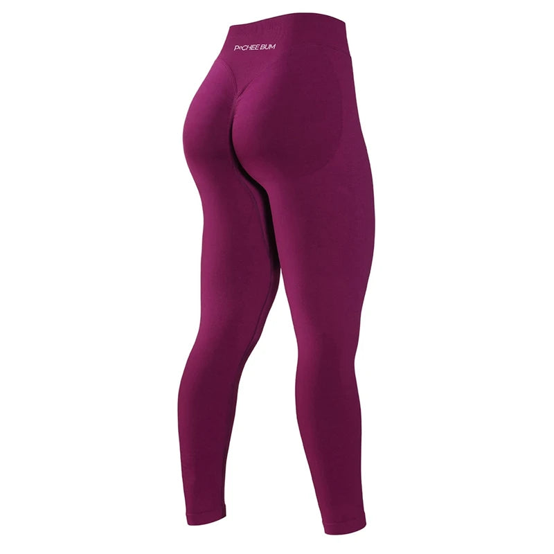 Bum Shaping Leggings Women Seamless Sports Yoga Pants Low Ribbed Band Gym clothes Fitness Workout Scrunch Butt Tight