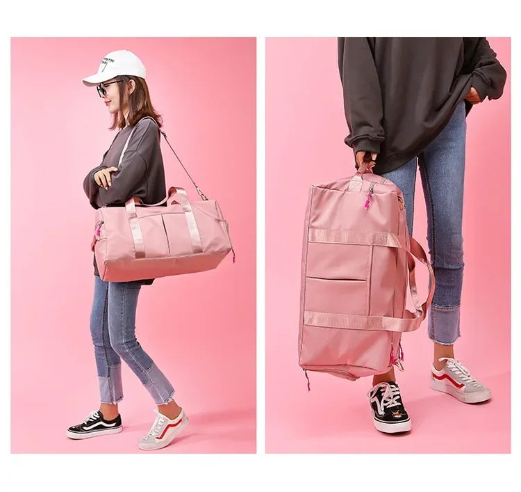 Training Yoga Sporttaschen Fitness Gym Taschen Nass Trocken Separate Gepäcktasche mit separatem Schuhfach Reisetasche Handtasche