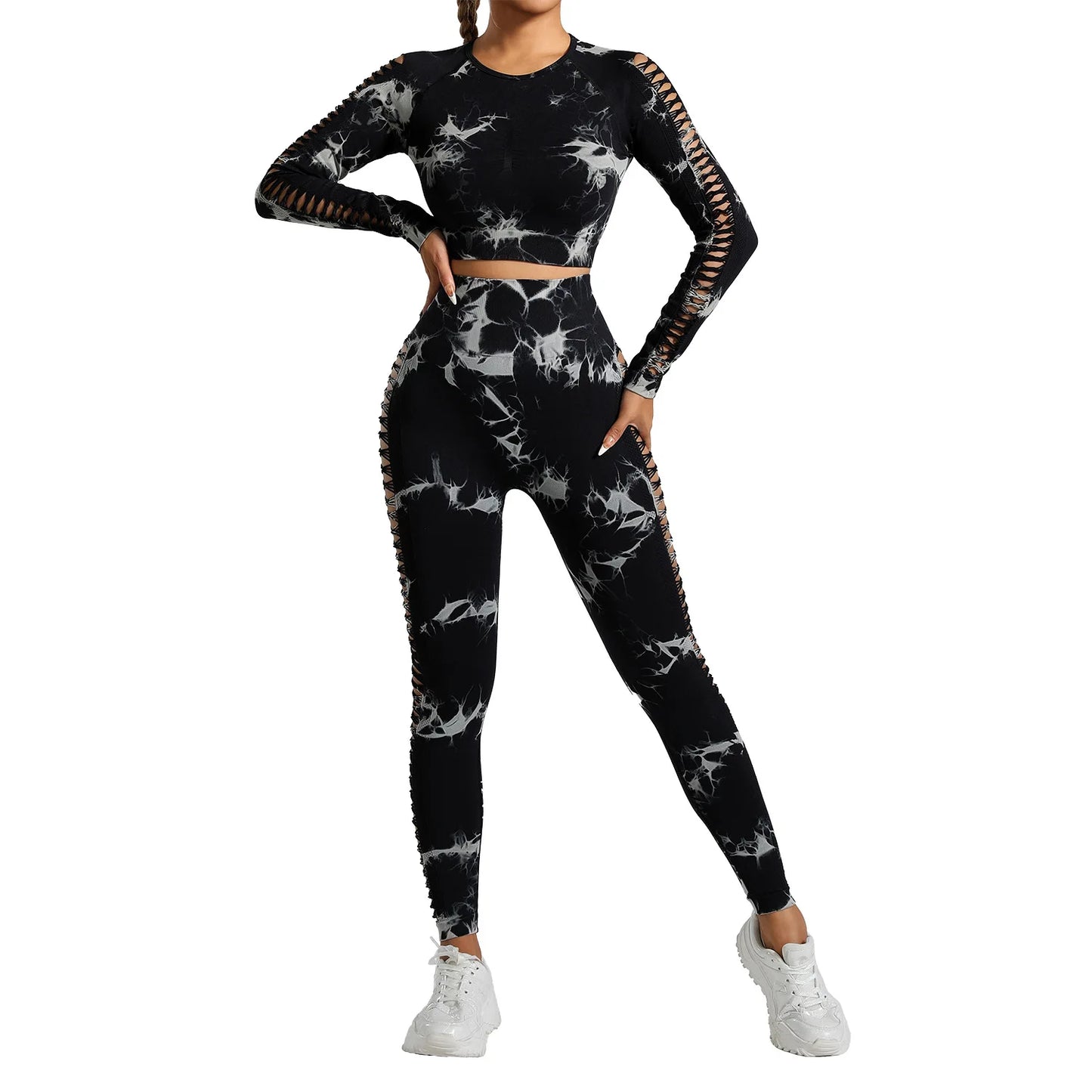 Yoga Sport Outfit For Woman Fitness Women's Two Pieces Pant Sets Suits Tracksuit Sportswear Woman Gym Yoga Workout Clothes
