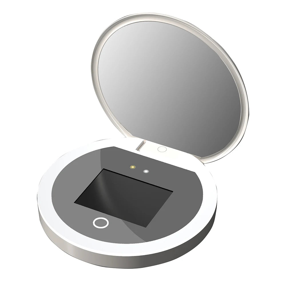 TENGMIR UV Smart Sunscreen Makeup Mirror Sunscreen detection mirror UV mirror sunscreen Testing Portable LED light makeup mirror