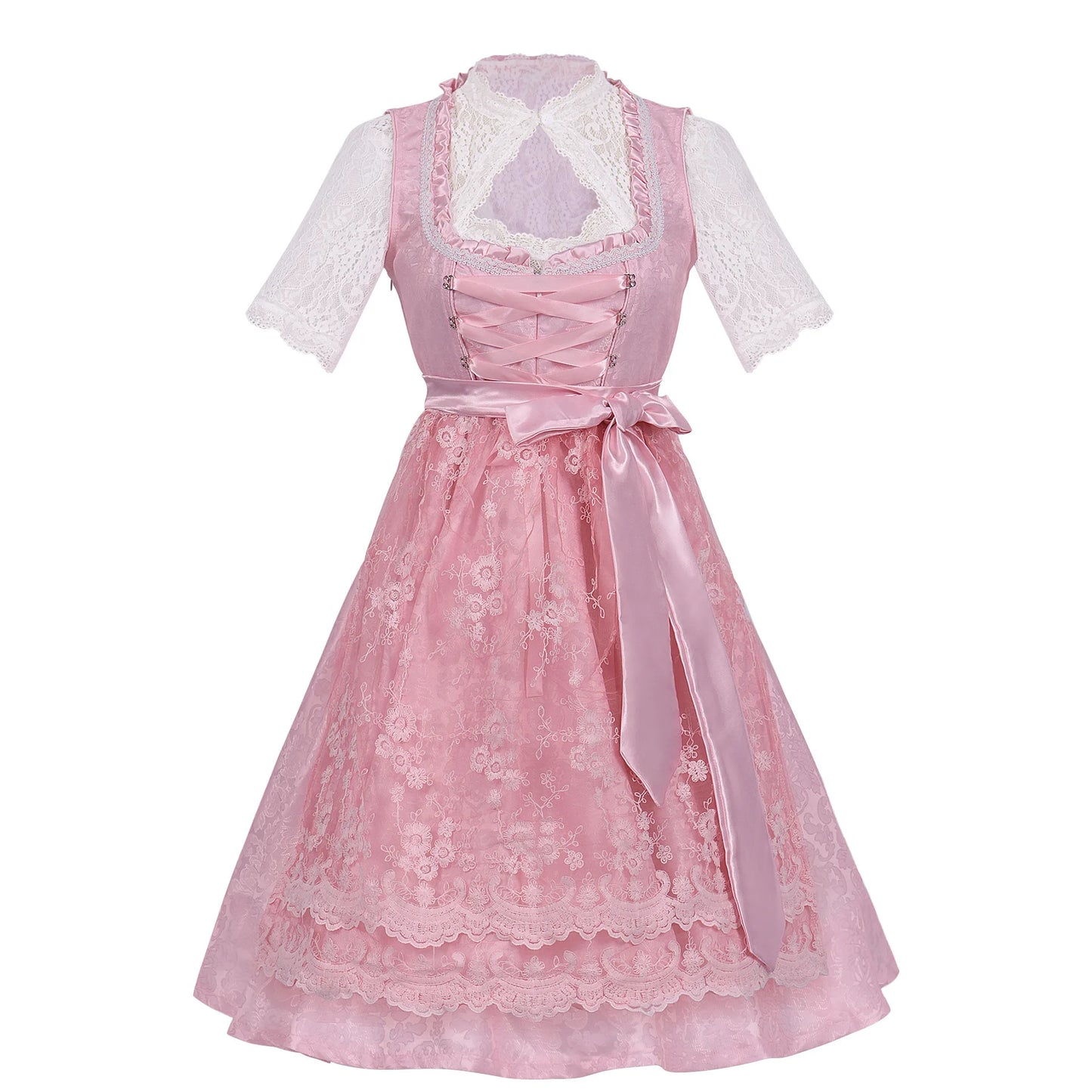 German Oktoberfest Dress for Women (Includes Lingerie and Apron),Halloween and Carnival Costume,Bavarian-Style Maid Outfit