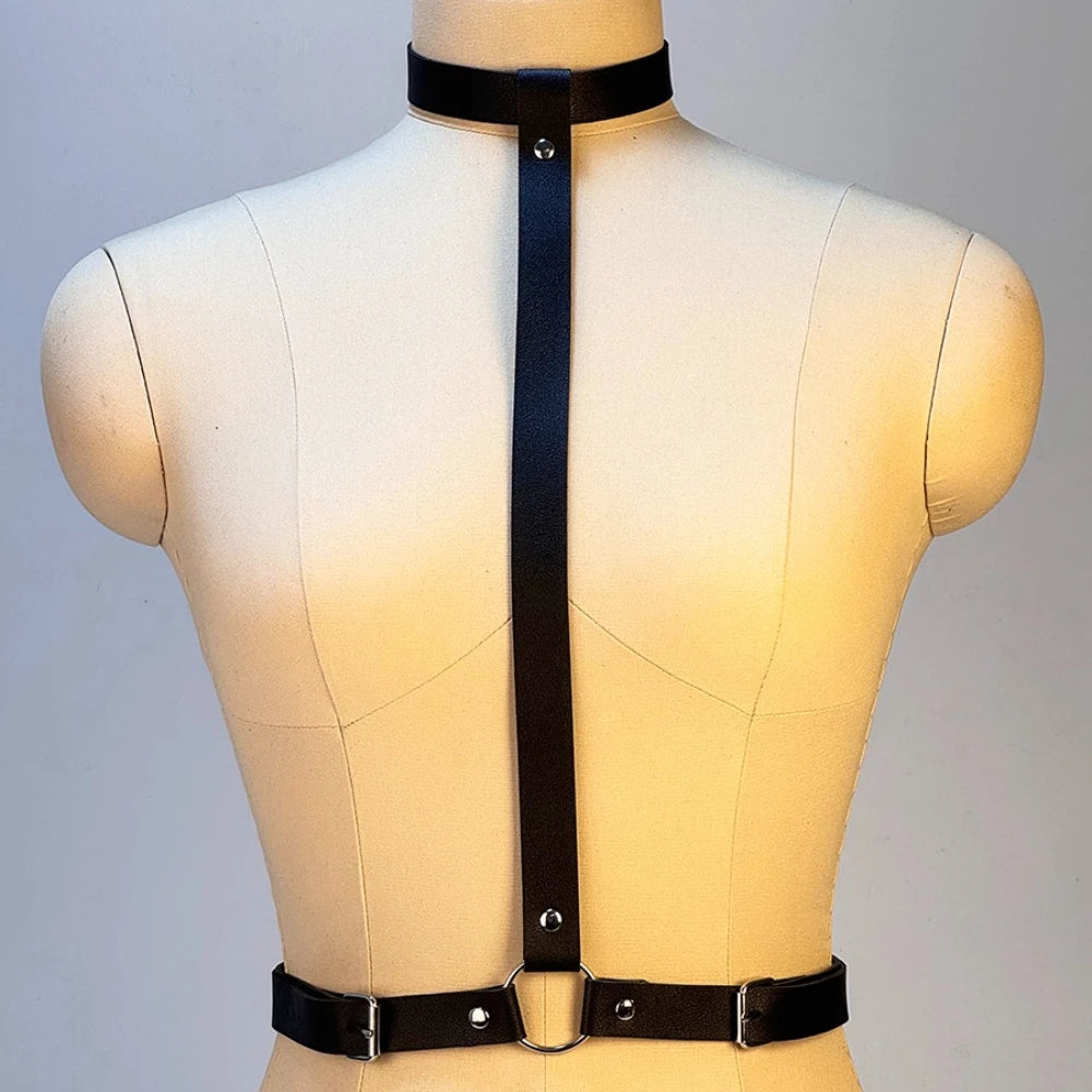 Women Fashion Belt Street Style PU Leather Harness Waist Belt Corset Decorative Punk WaistBand Gothic Clothing Accessories