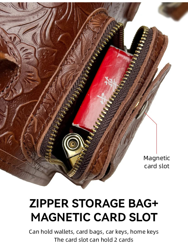 Genuine Leather Anti-Theft Underarm Shoulder Bag Armpit Tactically Bag For Men Shoulder Holsters Storage Pack