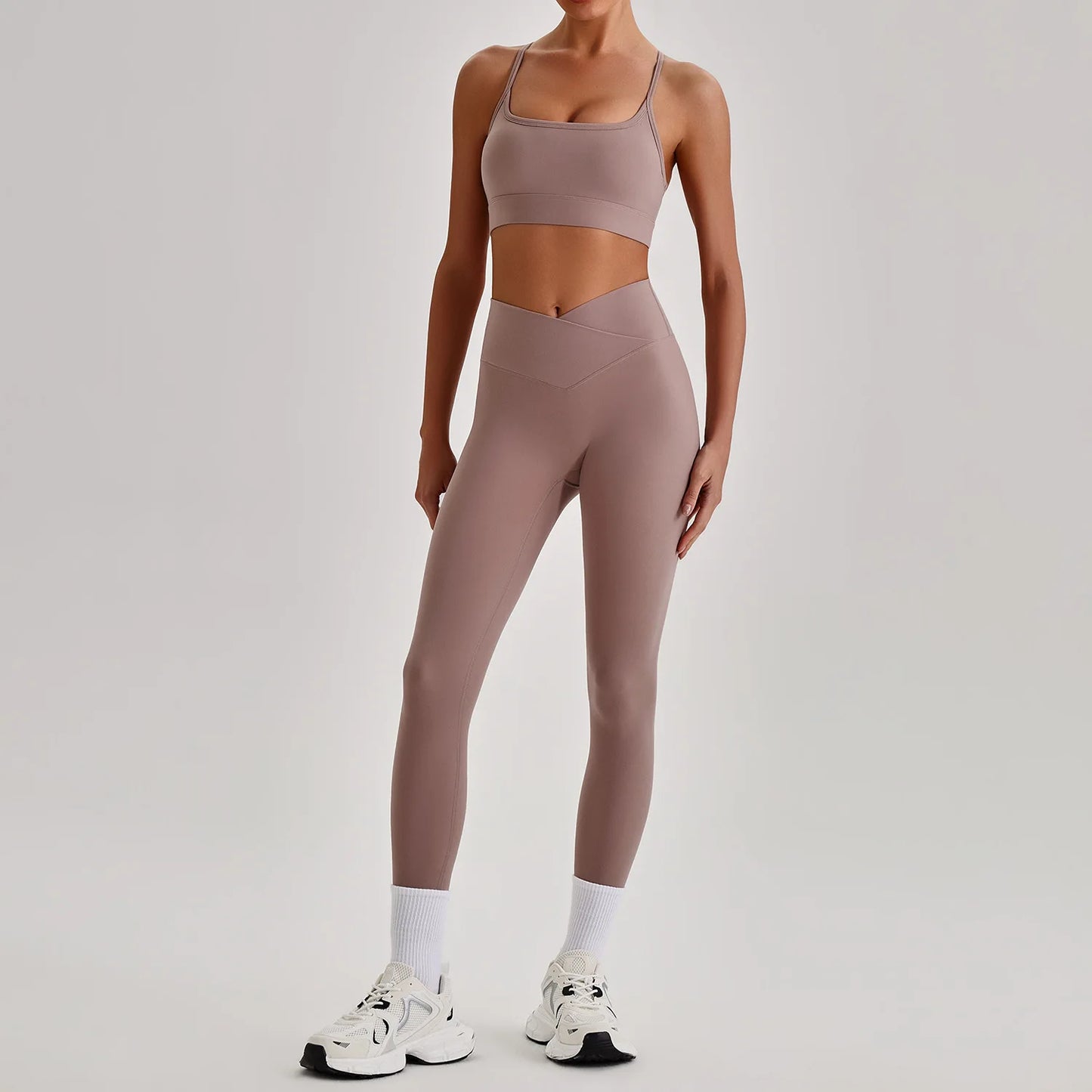 Women's Yoga Sets High Waist Tummy Control Leggings Push Up Sportswear Gym Workout Outfits Sports Fitness Clothes Hot Sale New