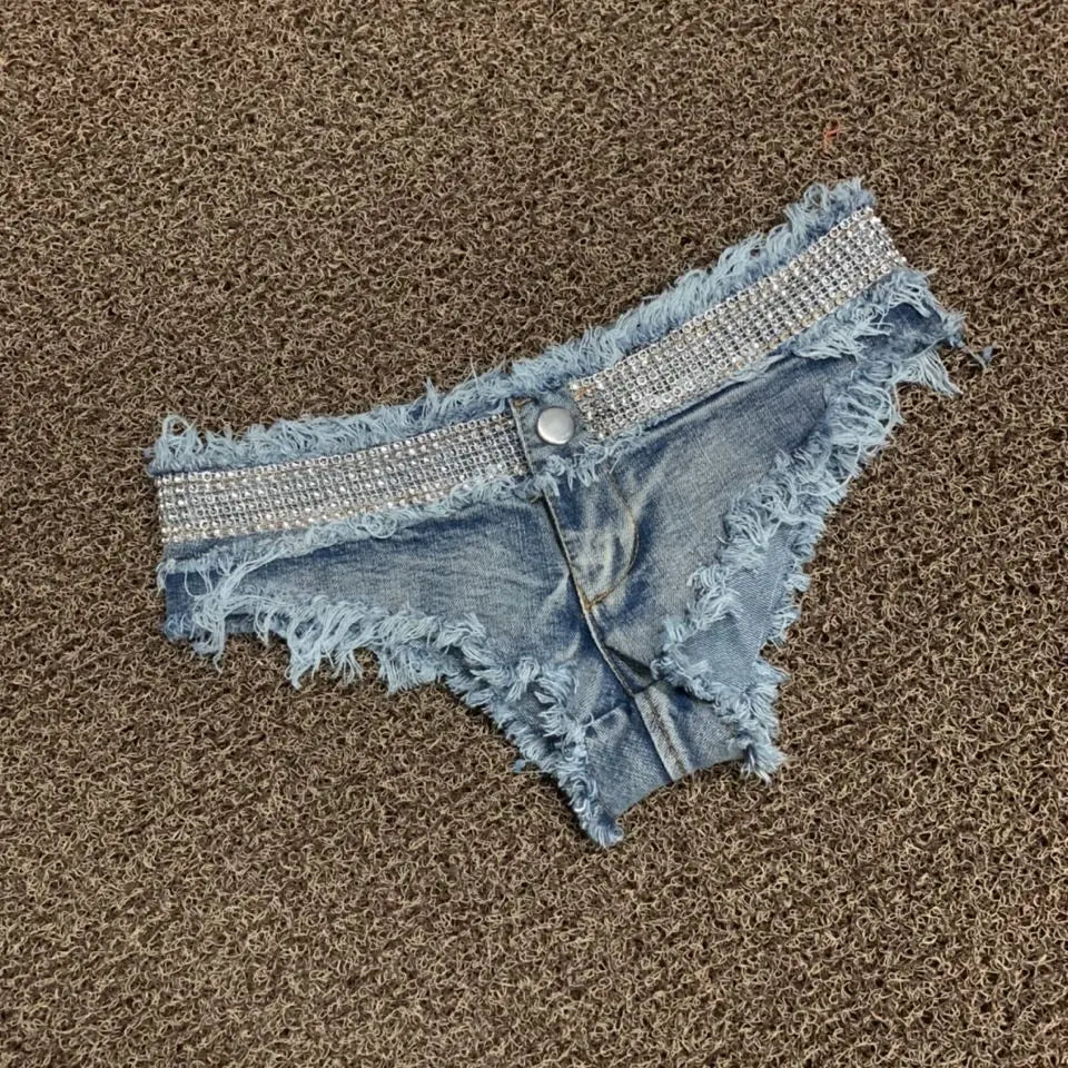 Nachtclub 2022 Neue Damen Sexy Ultra Short Denim Jeans Low Waist Cowboy Shorts Pole Dance