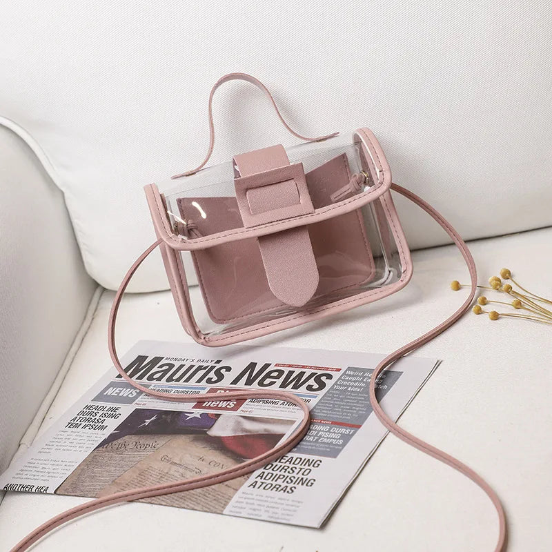 Korean Transparent Fashion Women's Bag Summer PVC Single Shoulder Crossbody Bag Handbags Crossbody