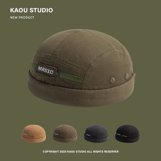 Krempenloser Landlord-Hut Damenmode Marke Hip Hop Landlord-Hut Herren Frühling und Herbst All-Matching