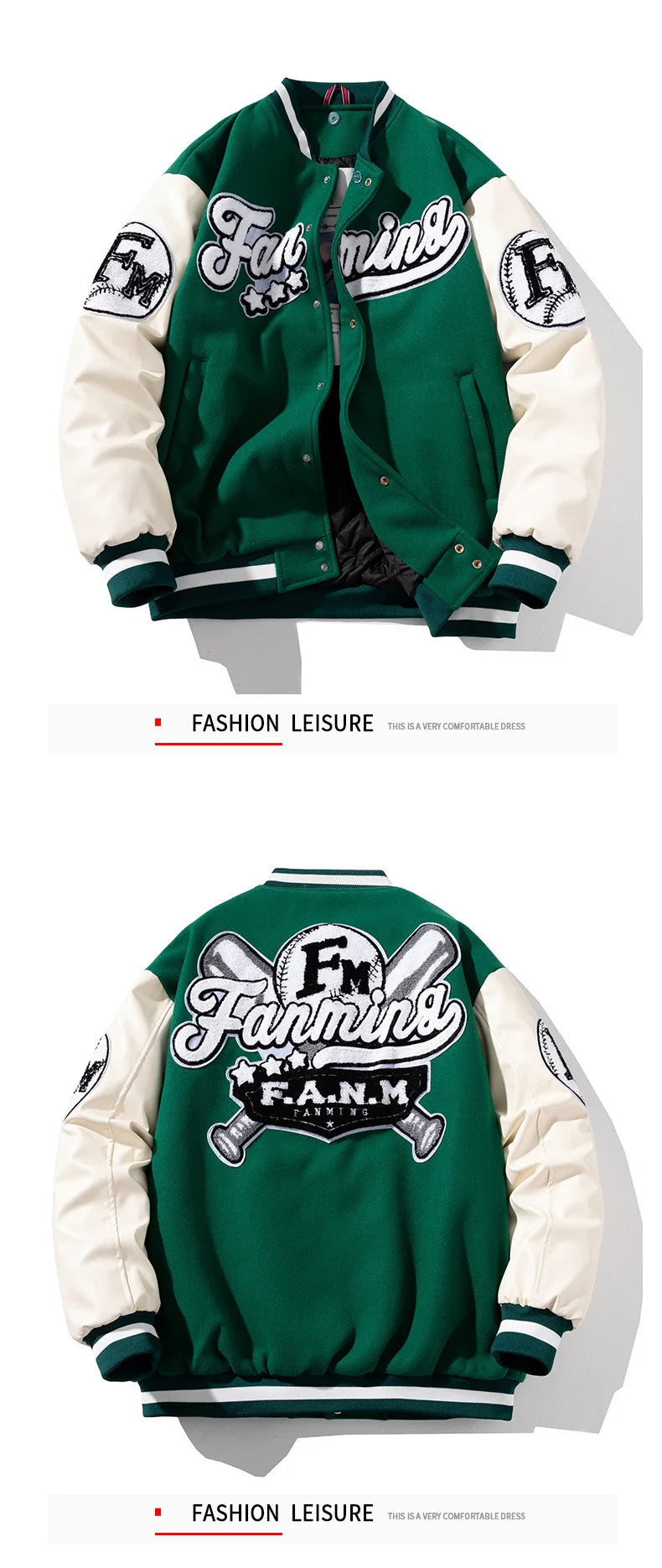 Herrenjacke Baseballuniform Herren Loose Embroidery Tide Brand Mäntel Frühling Herbst Casual College Wear Amerikanische Modekleidung