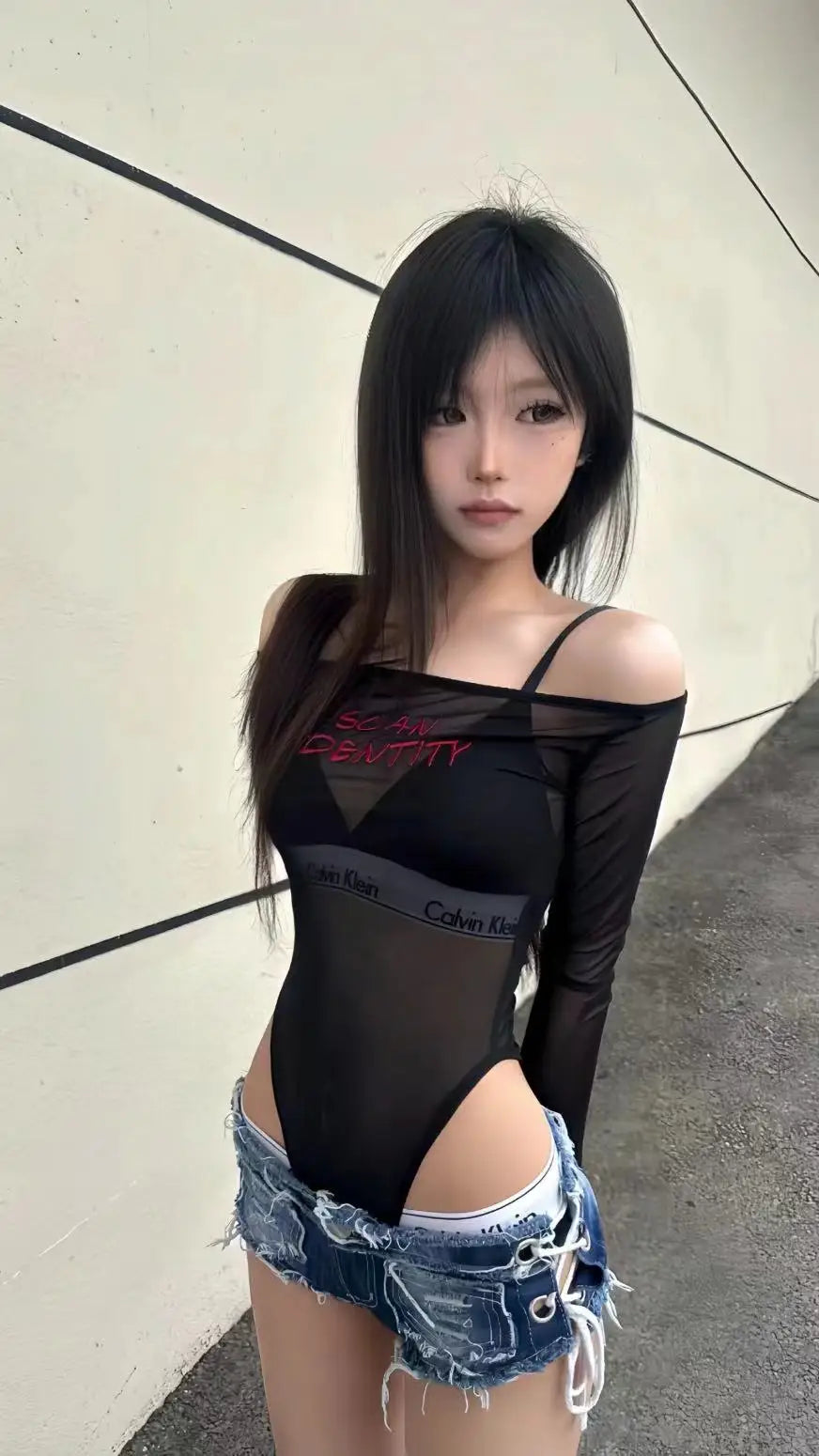 2024 Cross border New Sexy Spicy Girl Low Waist Sexy Slimming Summer Europe and America Show Legs Long Jeans Slim fit Women's de