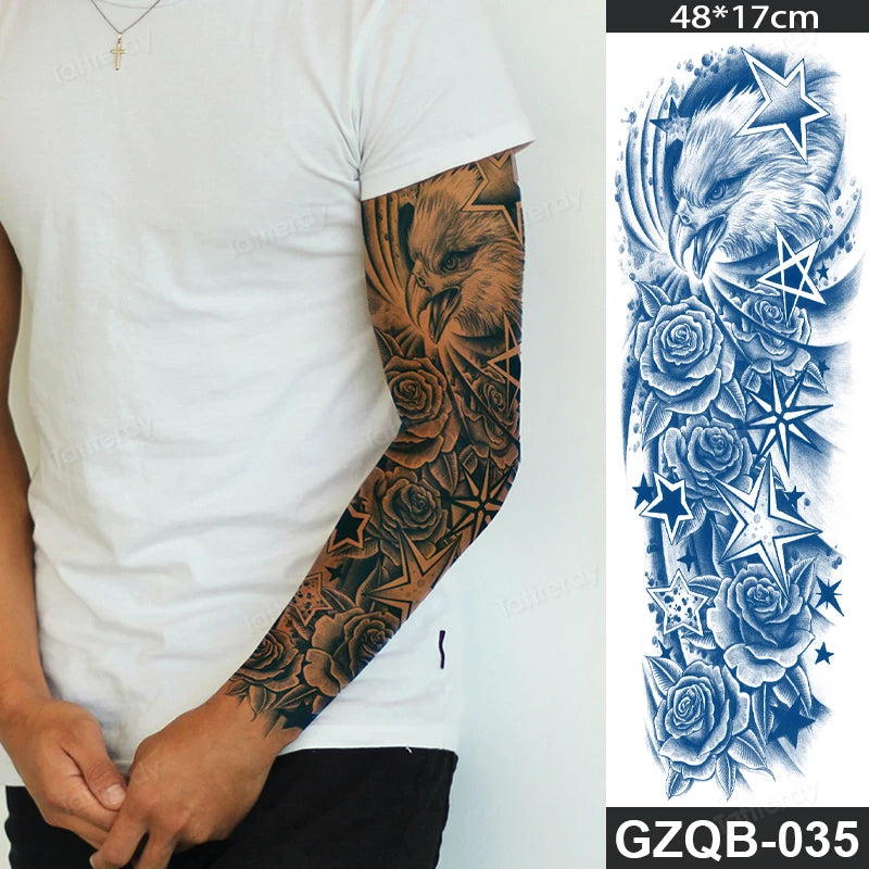 New Juice tattoo natural ink long lasting temporary tattoos full arm sleeve waterproof body art painting large tattoo sticker