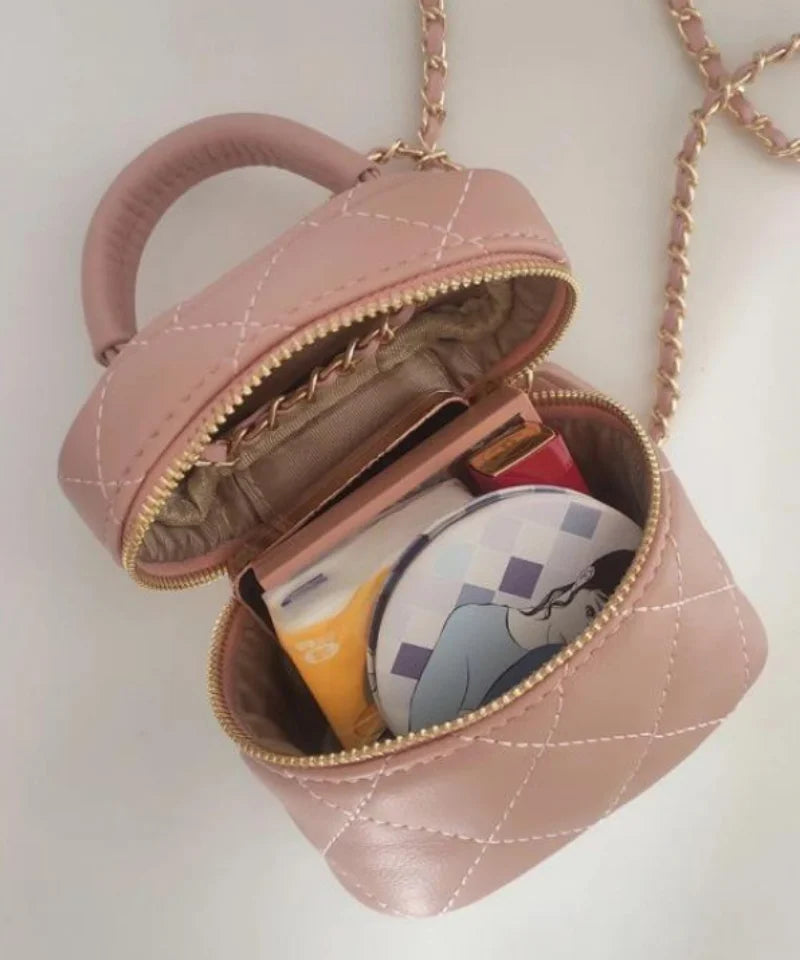 Black White Rhombus Plaid Shoulder Bags Mini Square Makeup Box PU Leather Cross Body Bags Wallet Key Lipstick Holder Storage Bag