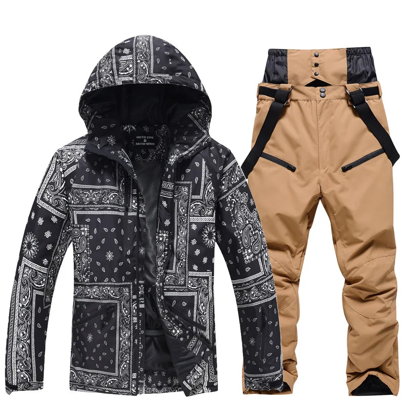 New Fashion, Men's and Women's, Ski Suit Sets, Waterproof, Snow Costume, Ski Jacket and Pant Set, Outdoor Clothing, Snowboarding