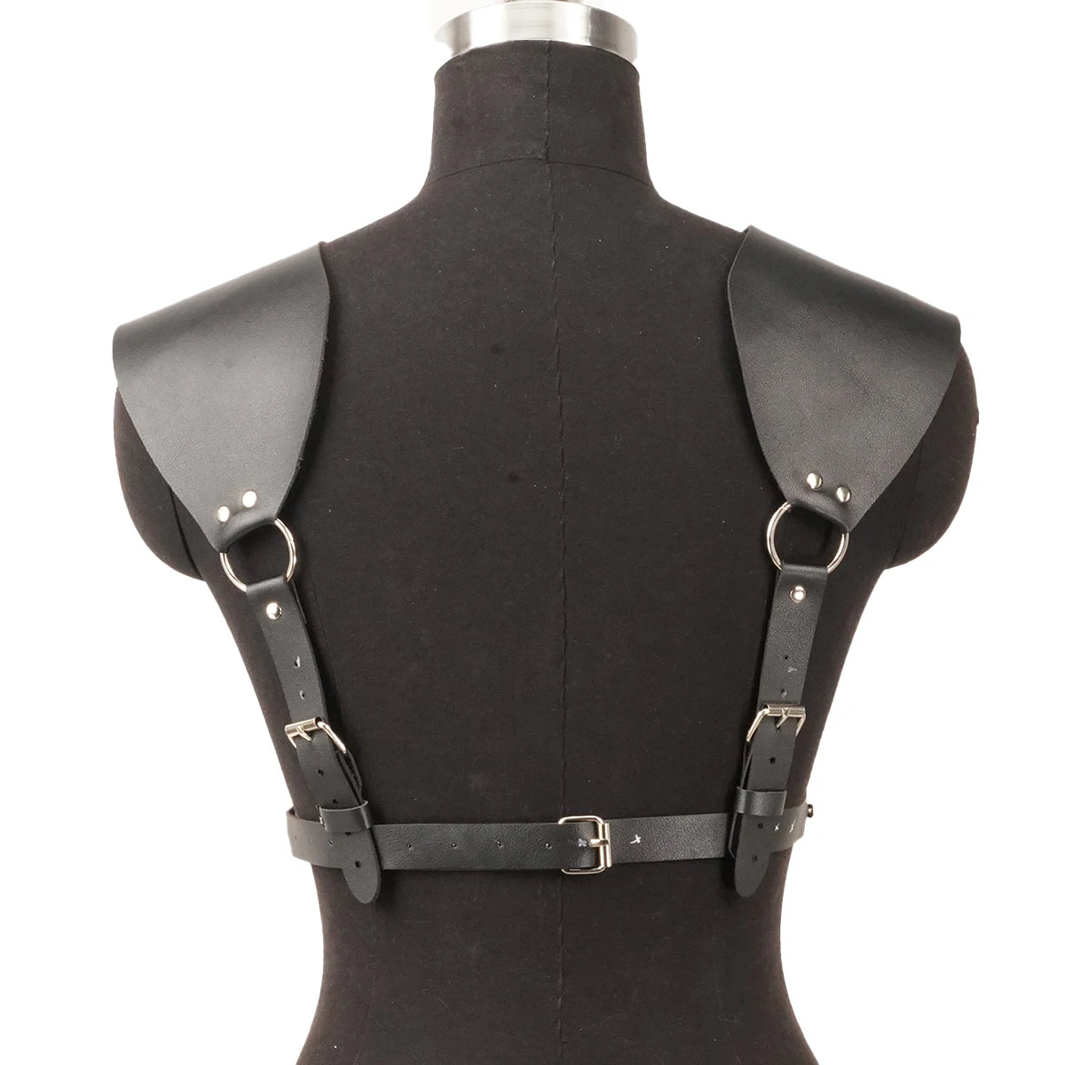 Women Fashion Belt PU Leather Body Shoulder Armor Chest HarnessSword Belt Shoulder Strap Harness Women Clothing Open Cage Bra