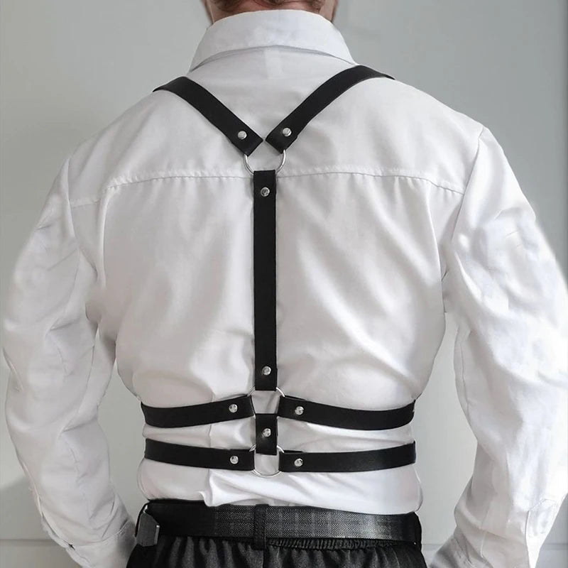 Harness For Men Strap Harness Belt Sexy Shoulder Bondage Chest Lingerie PU Leather Belt Erotic Clothing Exotic Accessories