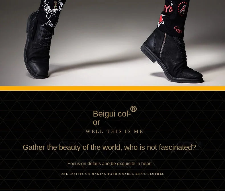 Luxuriöse Jeanshose für Herren, Hip-Hop-Jeans mit Graffiti-Print, Designer-Jeans in Slim Fit, trendige schwarze Jeans, Stretch-Cowboy-Baumwollhose für Männer