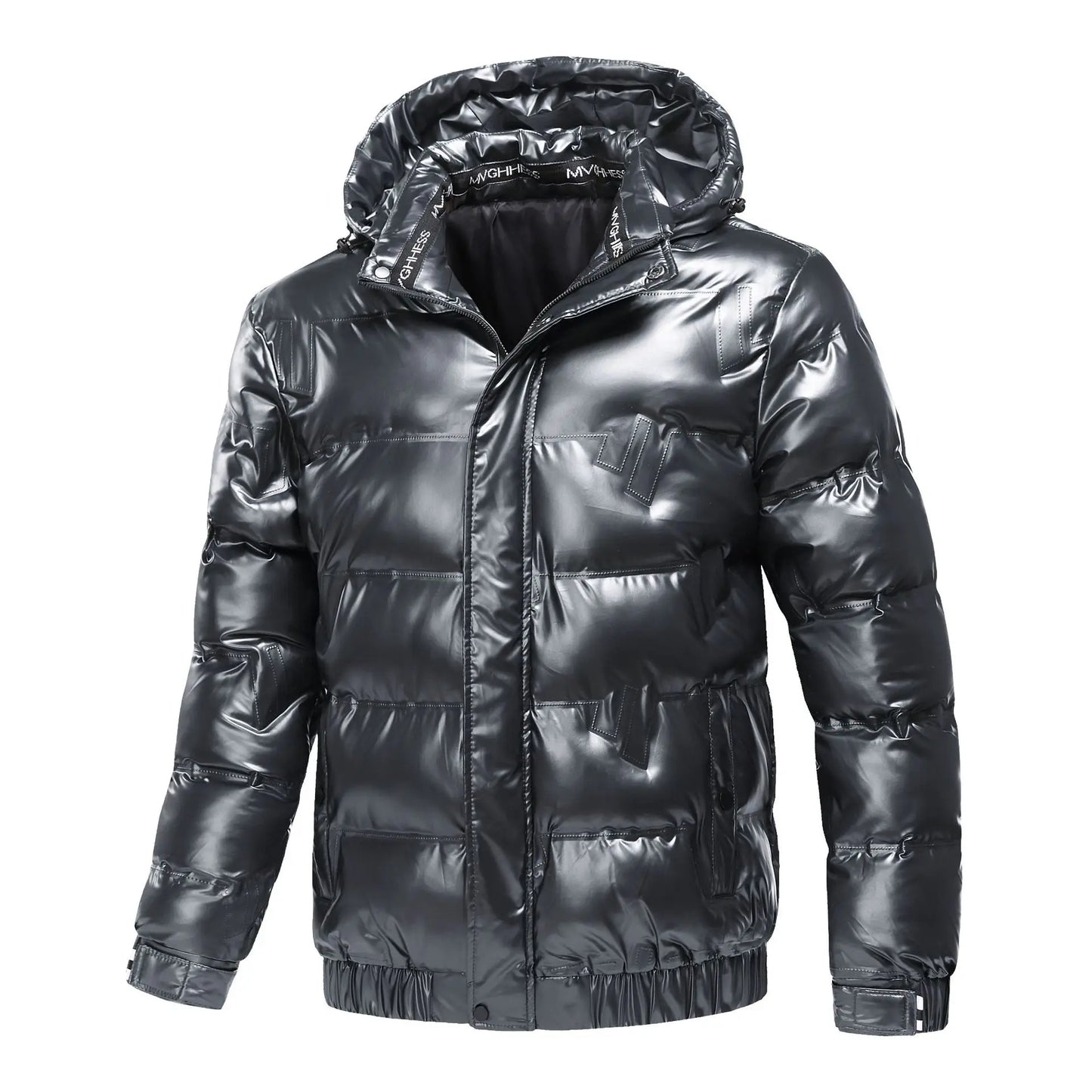 Winter Man Down Coat Fashion Thicken Warm Stand Collar Zipper Male Outerwear Long Sleeve Windproof Daily Men Hooded Jacket