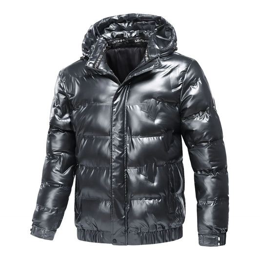 Winter Man Down Coat Fashion Thicken Warm Stand Collar Zipper Male Outerwear Long Sleeve Windproof Daily Men Hooded Jacket