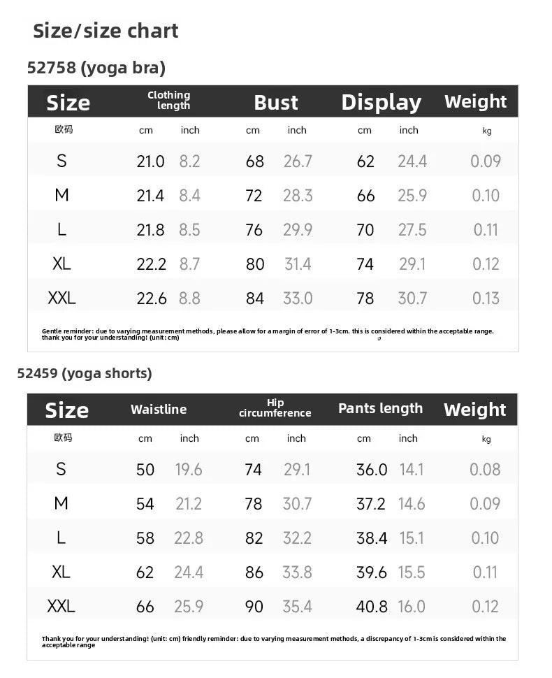 Yoga suit set, sexy back, sports bra, high waist, hip lifting, tight shorts, running and fitness two-piece set Women' Yoga sets