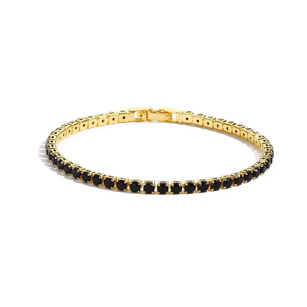 Colorful Crystal Tennis Bracelet for Women Waterproof Multicolor 3MM CZ Wedding Birthstone Hand Chain Jewelry Wholesale