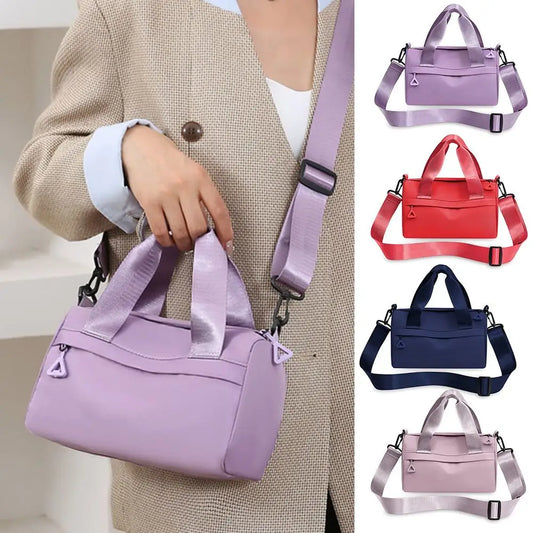 Multi-Purpose 2 in 1 Shoulder Bag Gift Oxford Cloth Solid Color Multi-Zipper Cloth Bag Portable Crossbody