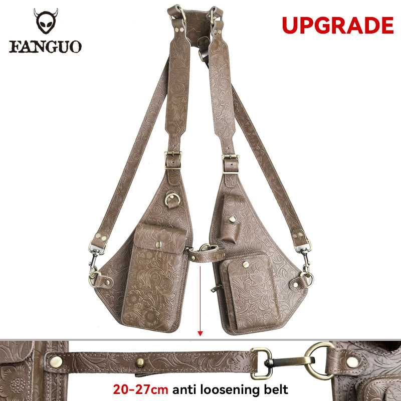 Genuine Leather Anti-Theft Underarm Shoulder Bag Armpit Tactically Bag For Men Shoulder Holsters Storage Pack
