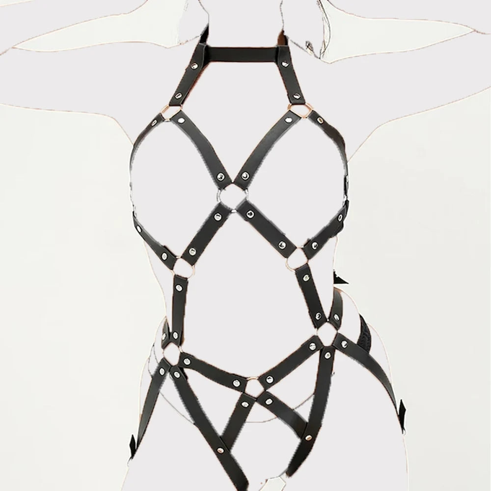 Restraints Harness Women Bondage Fetish BDSM Toy Sexy Leather Harness Erotic  Flirting Straps Toys for Couples