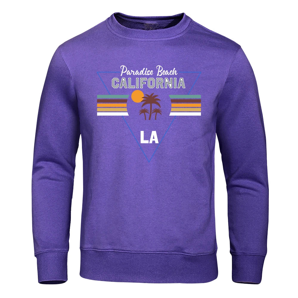 California Paradise Beach Letter Hip Hop Hoodie für Männer Sport Warm Top Pullover Fleece Pullover Bequeme Mode Hoodies