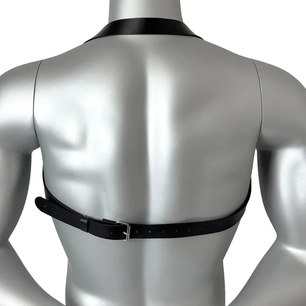 Men PU Leather Chest Harness Fashion Retro Body Belt Chest Accessories Straps Punk Rave Exotic Clothing Decorative Belt