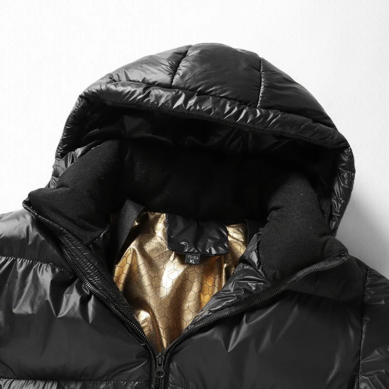 New High Grade Quality Men's Cotton Parka Jacket Winter Hooded Patchwork Coat Sport Casual Warm Zipper Windproof Men's Clothing