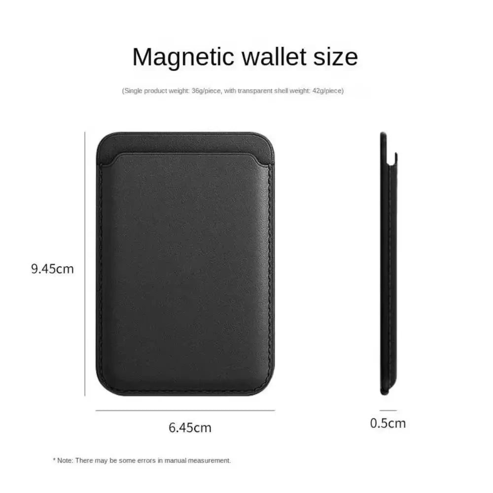 Offical Magnetic Finewoven Card Holder Leather Wallet For iPhone 18 17 16 15 14 13 Pro Max Samsung S26 S25 S24 Ultra Plus Cover