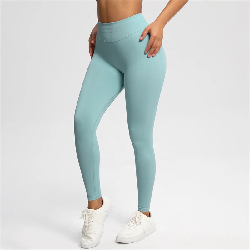 Bum Shaping Leggings Women Seamless Sports Yoga Pants Low Ribbed Band Gym clothes Fitness Workout Scrunch Butt Tight