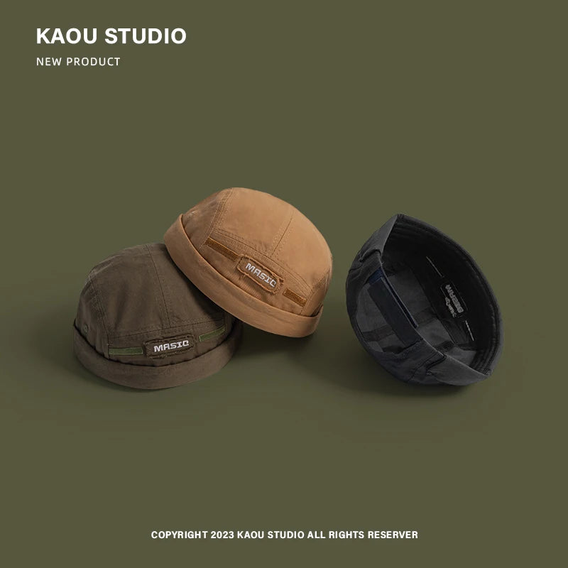 Krempenloser Landlord-Hut Damenmode Marke Hip Hop Landlord-Hut Herren Frühling und Herbst All-Matching