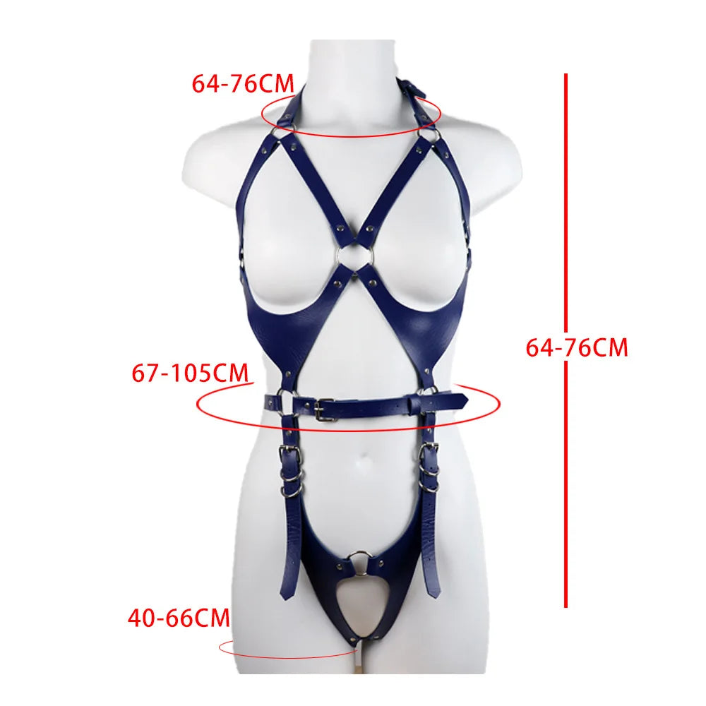 Women Sexy Body Harness Bondage Set Leather Garter Belt Goth Punk Lingerie Fetish Clothing Erotic Underwear Harness Accessories