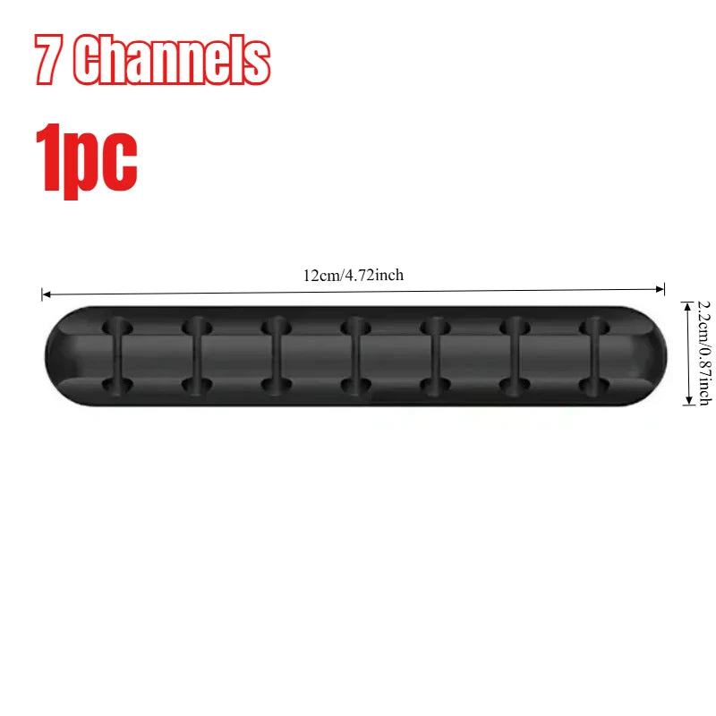Cable Cord Wire Organizer Silicone USB Cable Winder Management Clips Self Adhesive for Mouse Keyboard Headset For iPhone Huawei