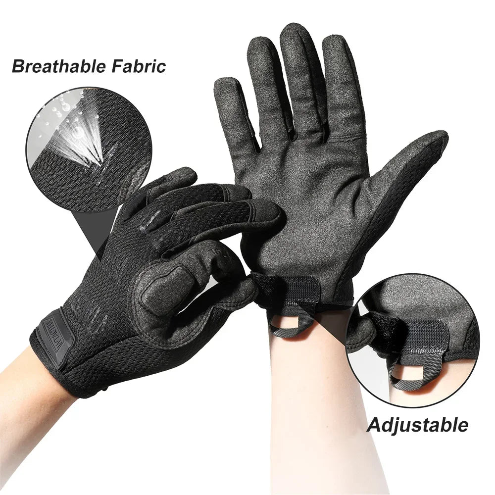 Outdoor Tactical Camouflage Mittens Paintball Combat Non-Slip Cycling Fishing Hunting Breathable Full Finger Gloves Men Women